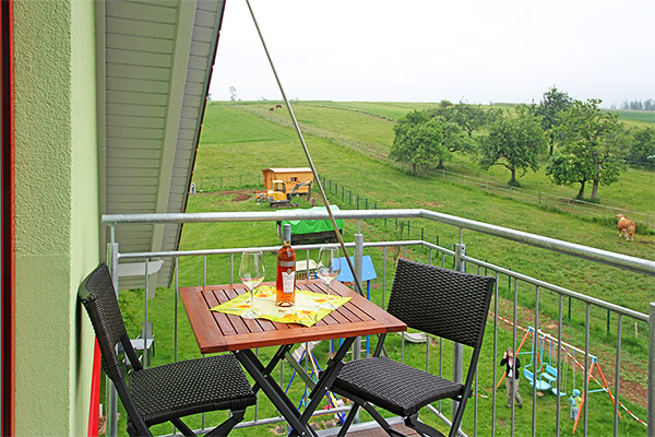 Kleiner Balkon mit herrlichem Blick ins Grüne